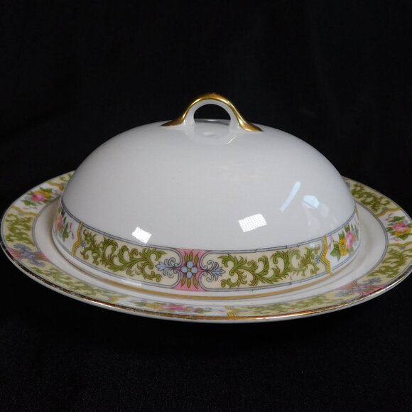 Noritake Covered Cheese Dish # 23215 - Picture 1 of 5